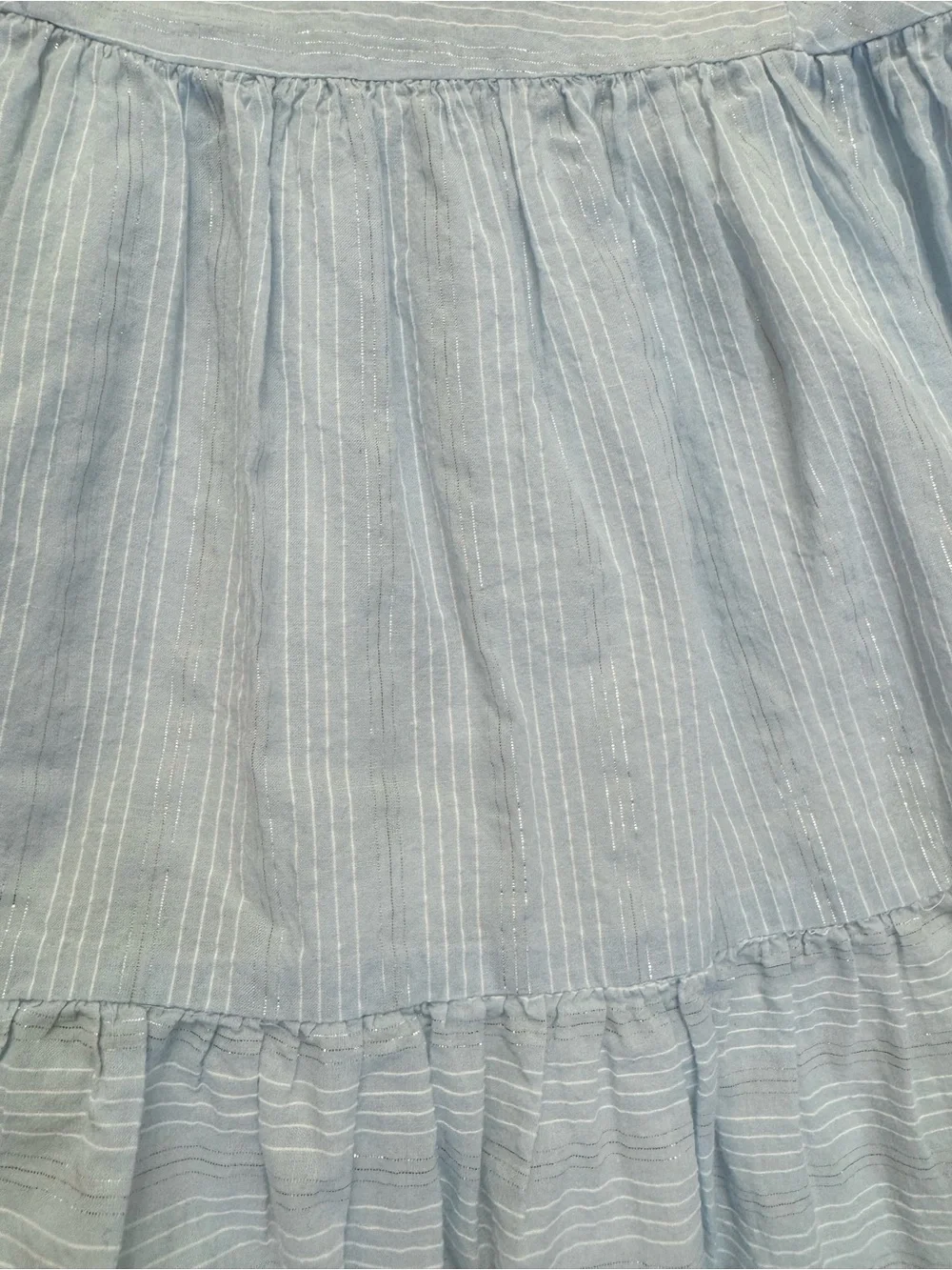 Tahari Girls Light Blue Tiered Dress Size 4T Ruffle Flutter Sleeve